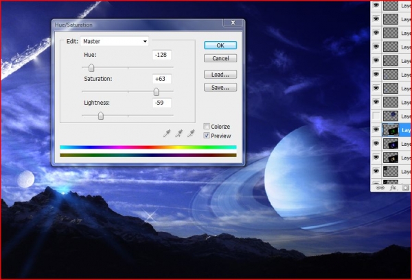 Creation of Ominous Blue: Step 2